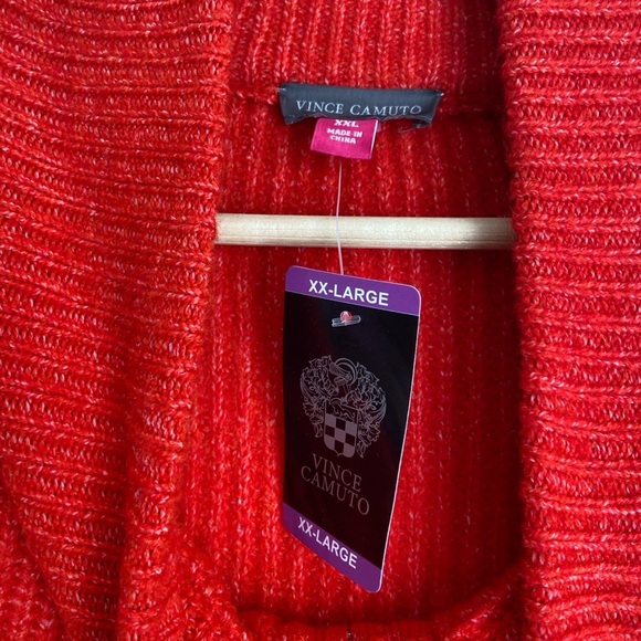 NWT Vince Camuto Half-Zip Pullover Ribbed Knit Sweater size XXL - Picture 4 of 8